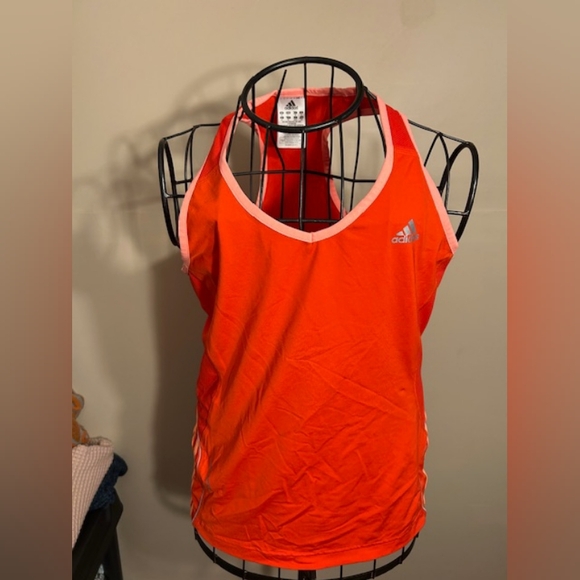 adidas Tops - Adidas size Large womens athletic work out tank top   gym orange